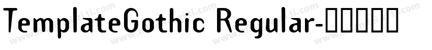 TemplateGothic Regular字体转换
